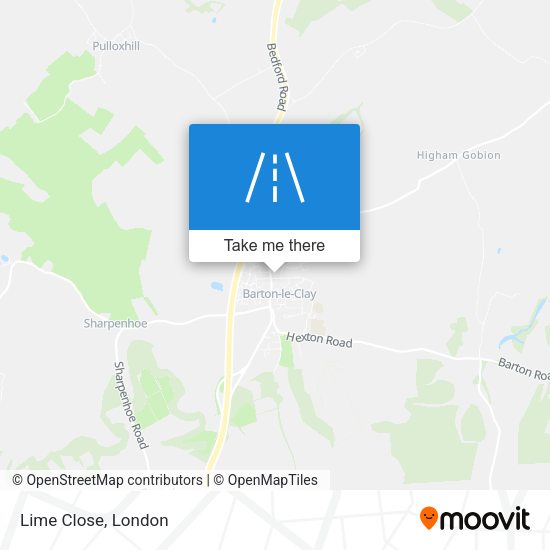 Lime Close map