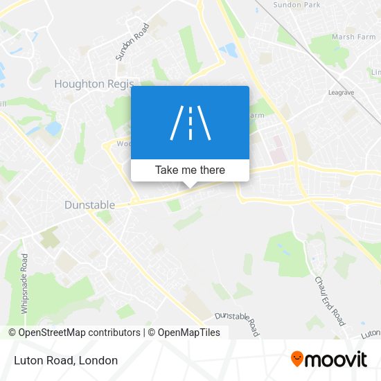 Luton Road map