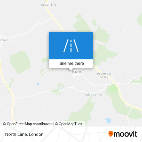 North Lane map