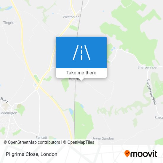 Pilgrims Close map