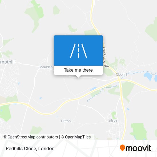 Redhills Close map