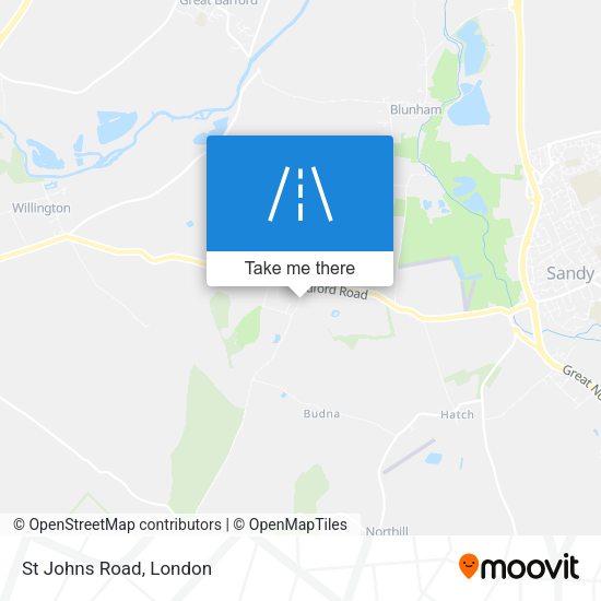 St Johns Road map