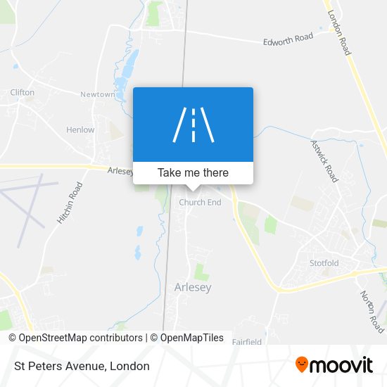 St Peters Avenue map