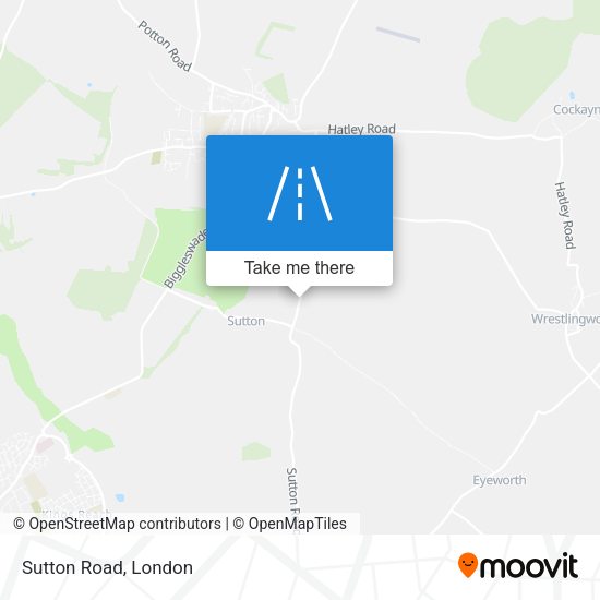 Sutton Road map