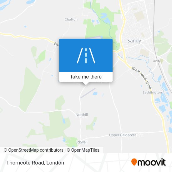 Thorncote Road map