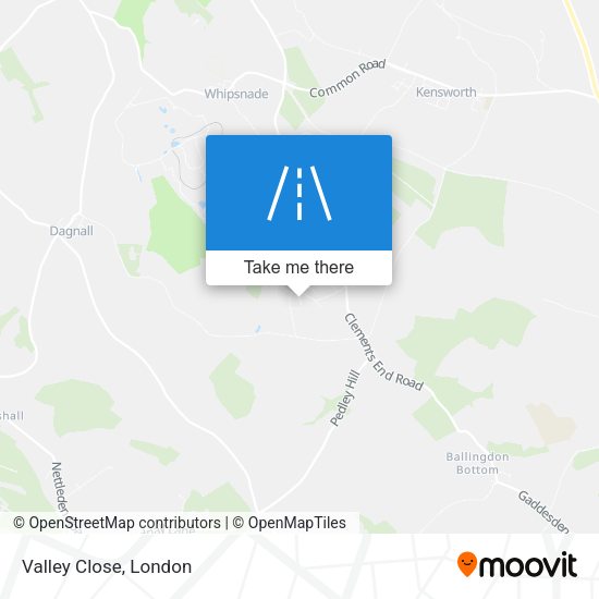 Valley Close map