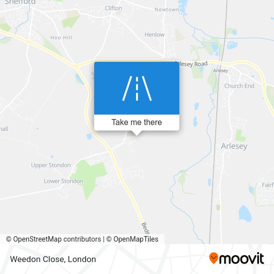 Weedon Close map