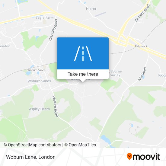 Woburn Lane map