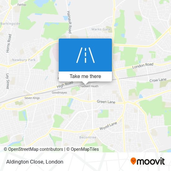 Aldington Close map