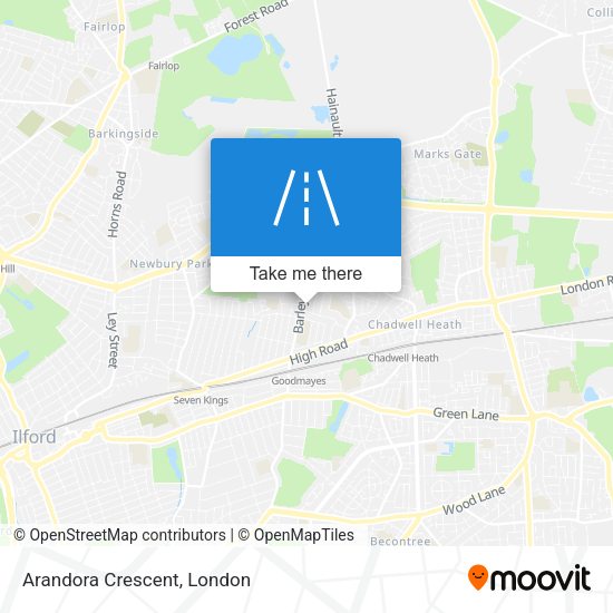Arandora Crescent map