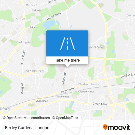 Bexley Gardens map