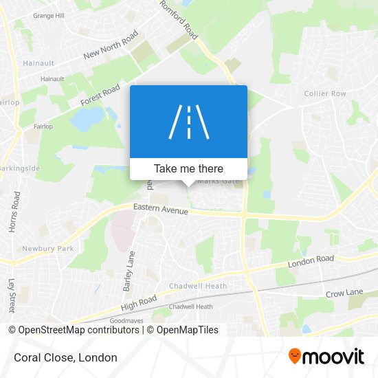 Coral Close map