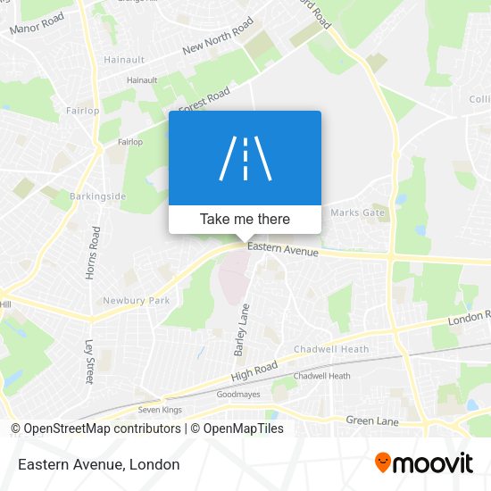 Eastern Avenue map