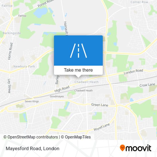 Mayesford Road map