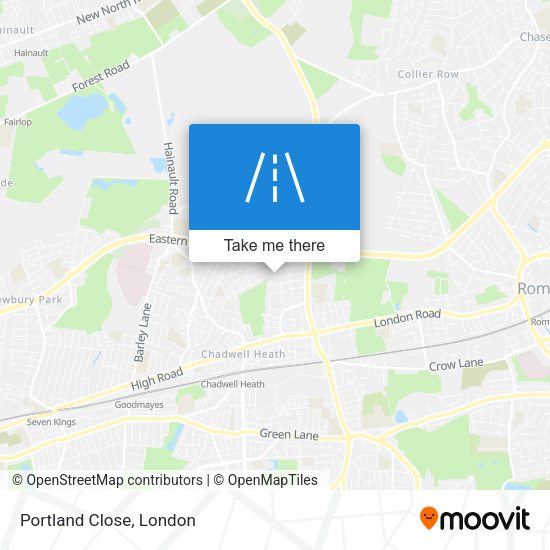 Portland Close map