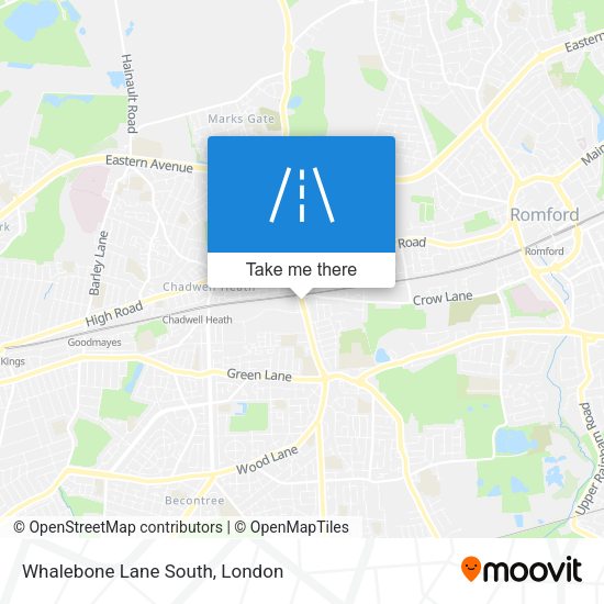 Whalebone Lane South map