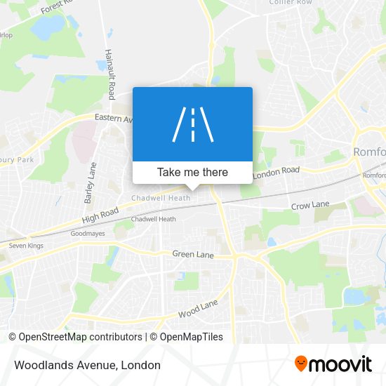 Woodlands Avenue map