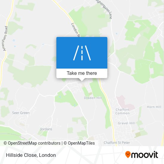 Hillside Close map