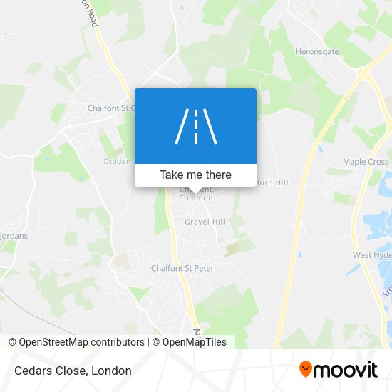 Cedars Close map
