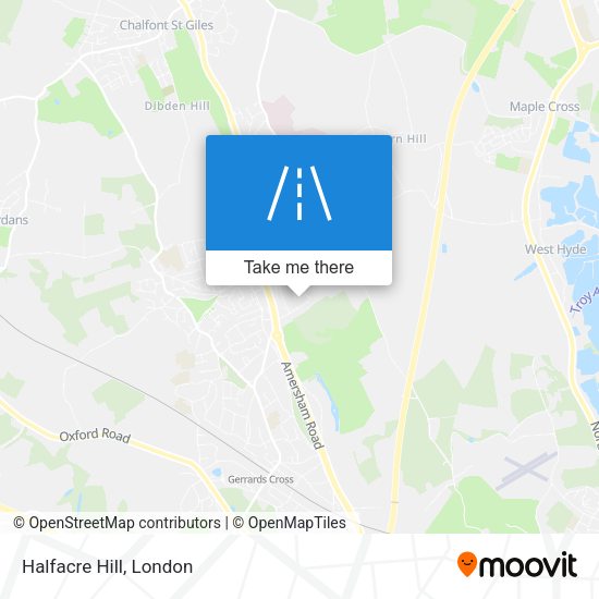 Halfacre Hill map