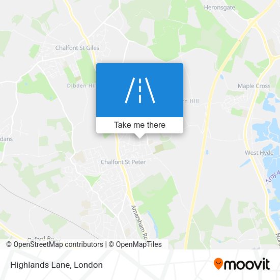 Highlands Lane map