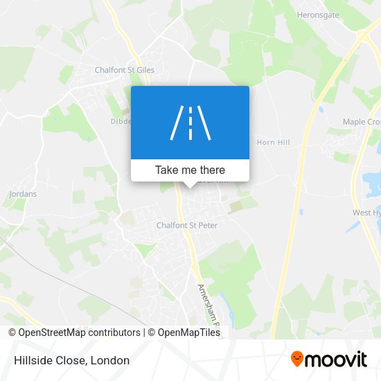 Hillside Close map