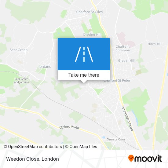 Weedon Close map