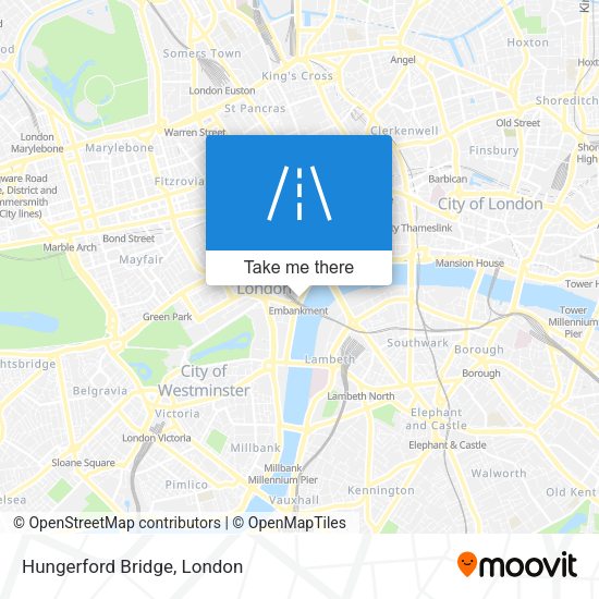 Hungerford Bridge map