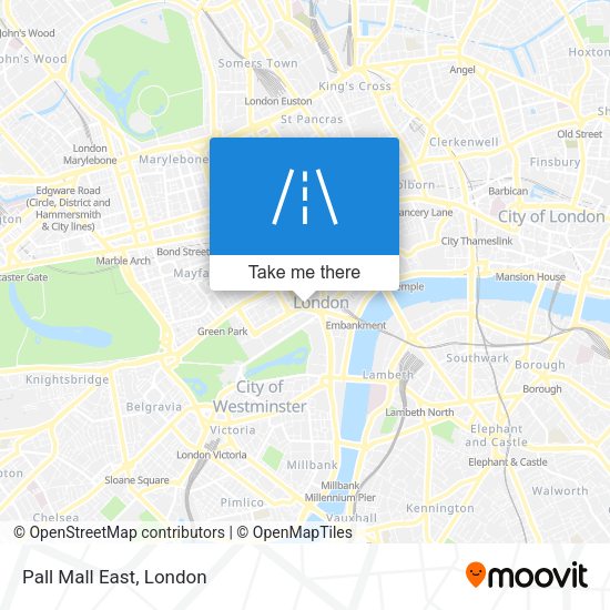 Pall Mall East map
