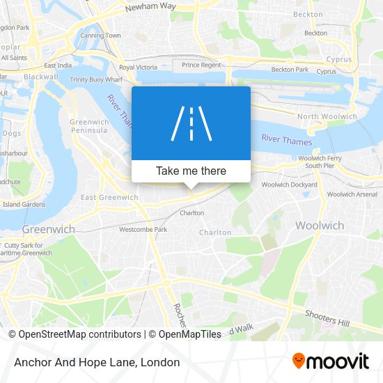 Anchor And Hope Lane map