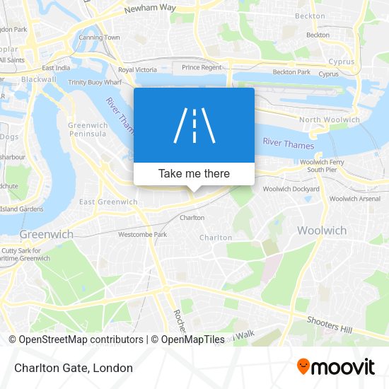 Charlton Gate map