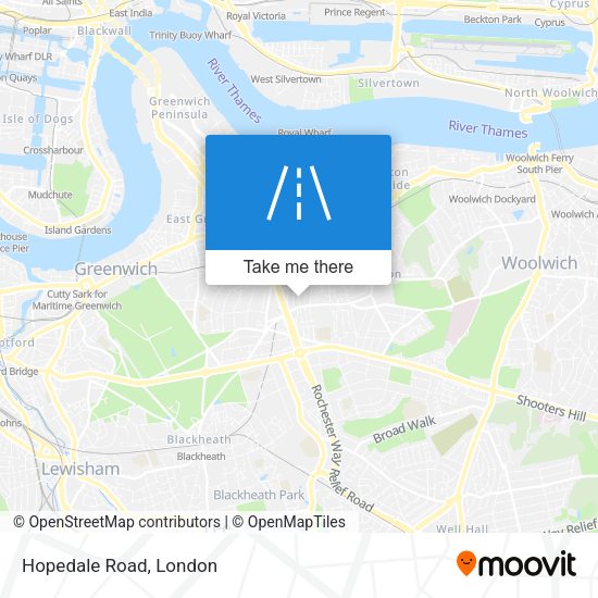 Hopedale Road map
