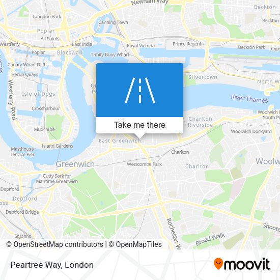 Peartree Way map