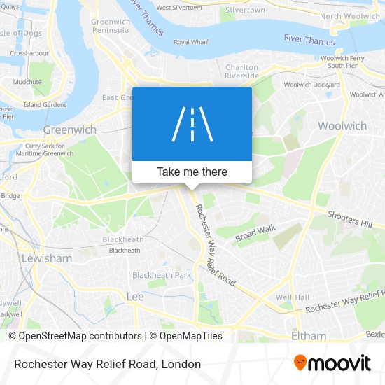 Rochester Way Relief Road map