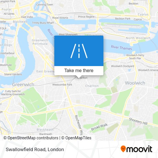 Swallowfield Road map