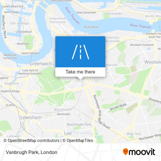 Vanbrugh Park map