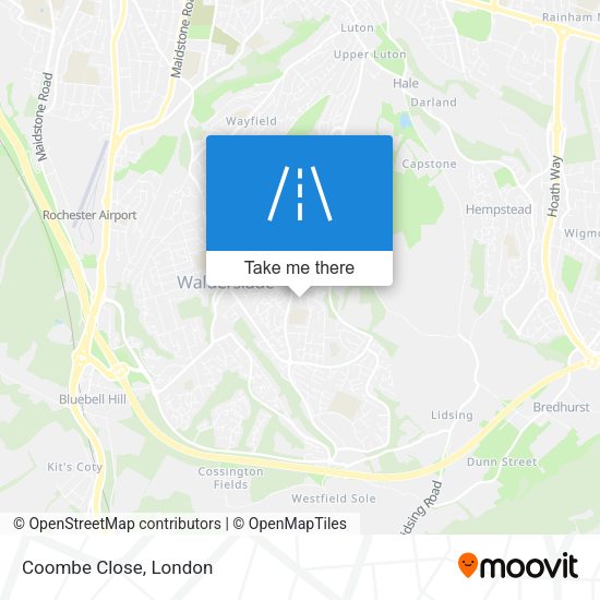 Coombe Close map