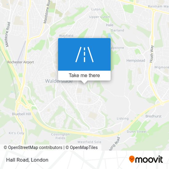 Hall Road map