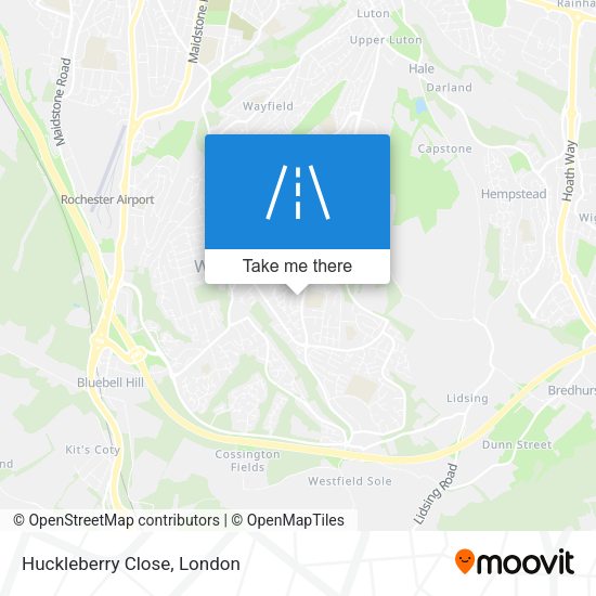 Huckleberry Close map