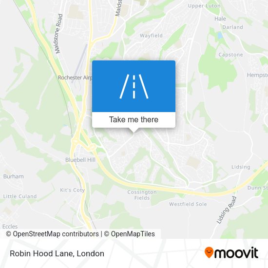 Robin Hood Lane map