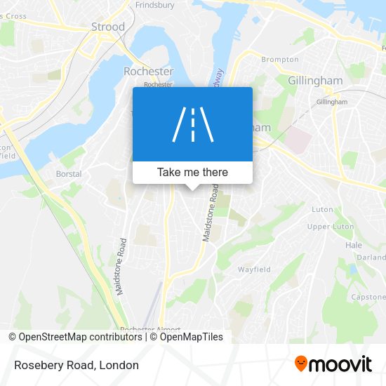 Rosebery Road map