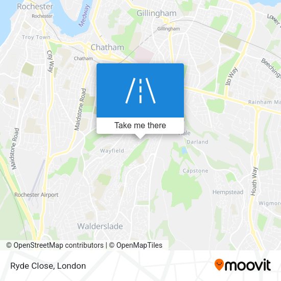 Ryde Close map