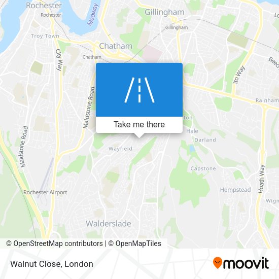 Walnut Close map