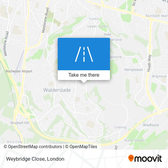Weybridge Close map