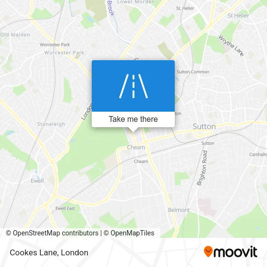 Cookes Lane map