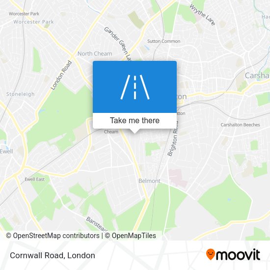 Cornwall Road map