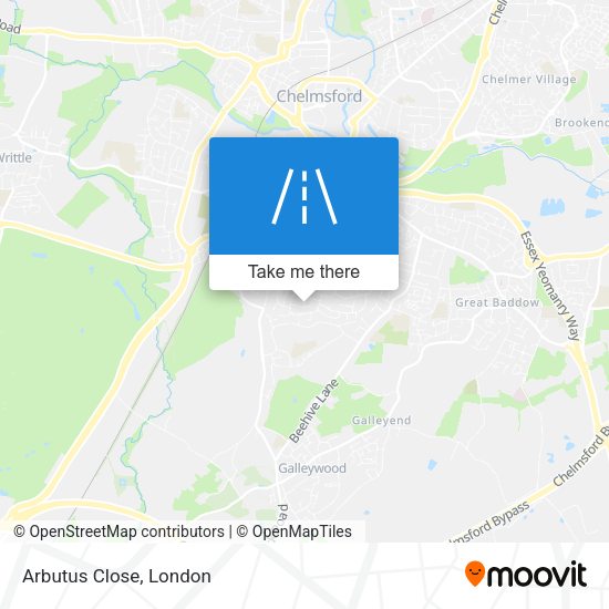 Arbutus Close map