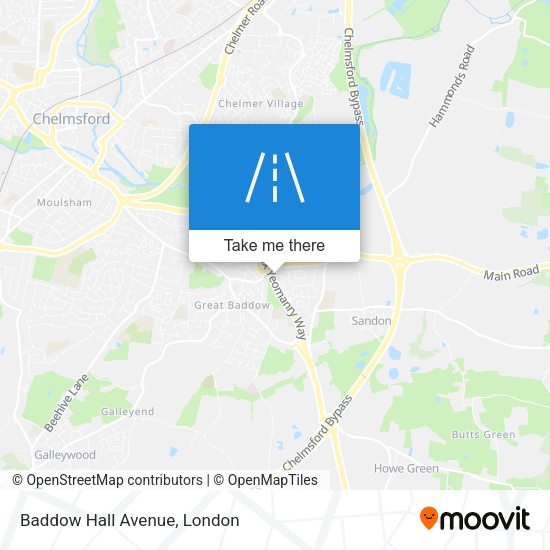 Baddow Hall Avenue map