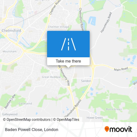 Baden Powell Close map