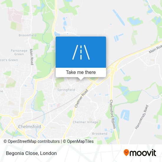 Begonia Close map
